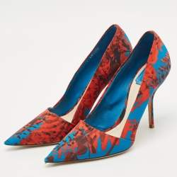 Dior Multicolor Printed Fabric Pointed Toe Pumps Size 40