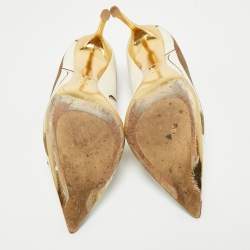 Pre Owned Dior Multicolor Printed Canvas Pointed Toe Pumps Size 39.5