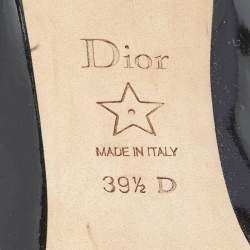 Pre Owned Dior Black Patent Leather Pointed Toe Pumps Size 39.5