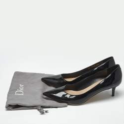 Pre Owned Dior Black Patent Leather Pointed Toe Pumps Size 39.5