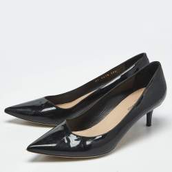 Pre Owned Dior Black Patent Leather Pointed Toe Pumps Size 39.5