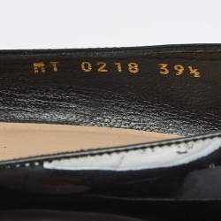 Pre Owned Dior Black Patent Leather Pointed Toe Pumps Size 39.5