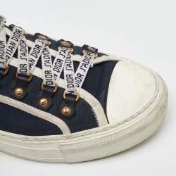 Pre Owned Dior Navy Blue Canvas Walk'n'Dior Low Top Sneakers Size 38