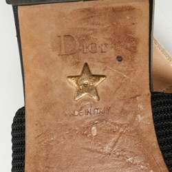 Pre Owned Dior Black Technical Fabric J'Adior Pointed Toe Flat Slingback Sandals Size 40