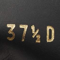 Pre Owned Dior Black Leather Platform Slip On Loafers Size 37.5