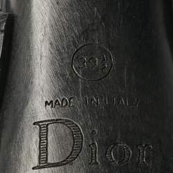 Pre Owned Dior Black Coated Fabric My Dior Clog Ankle Strap Sandals Size 39.5