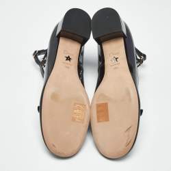 Pre Owned Dior Black Patent Leather Aime Mary Jane Pumps Size 38.5