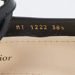 Pre Owned Dior Black Patent Leather Aime Mary Jane Pumps Size 38.5