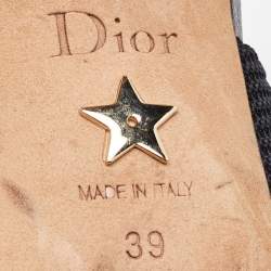 Pre Owned Dior Black Technical Fabric J'Adior Pointed Toe Slingback Pumps Size 39