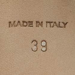 Pre Owned Dior Beige Patent Leather Bow Peep Toe Pumps Size 39