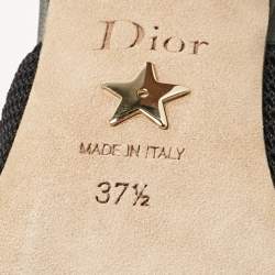 Pre Owned Dior Black Technical Fabric J'Adior Slingback Pumps Size 37.5