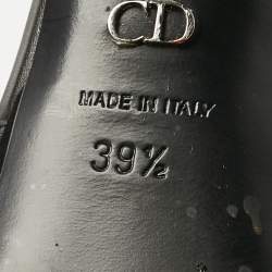 Pre Owned Dior Black Leather and Suede Rainbow Stellar Ankle Strap Sandals Size 39.5