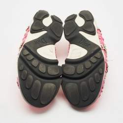 Pre Owned Dior Pink Mesh Crystal Embellished Fusion Sneakers Size 38