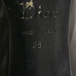 مملوكة مسبقًا حذاء بوت ديور جلد أسود بطول الركبة مقاس 38.5