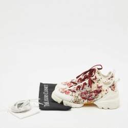 Pre Owned Dior Multicolor Leather and Neoprene D-Connect Lace Up Sneakers Size 41