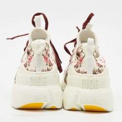 Pre Owned Dior Multicolor Leather and Neoprene D-Connect Lace Up Sneakers Size 41