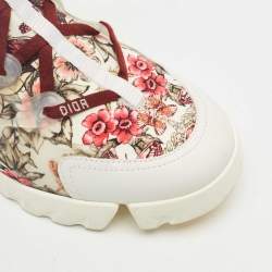 Pre Owned Dior Multicolor Leather and Neoprene D-Connect Lace Up Sneakers Size 41