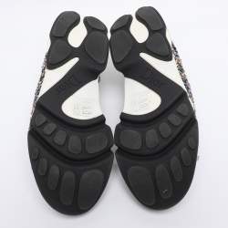 Pre Owned Dior Black Embellished Mesh Fusion Sneakers Size 35,5