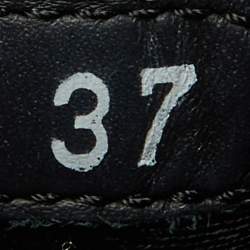 Pre Owned Dior Black Neoprene, Leather and Rubber D-Connect Low Top Sneakers Size 37