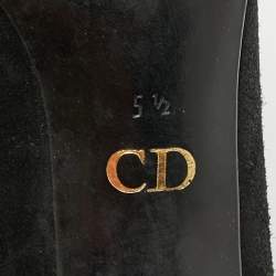 Pre Owned Dior Black Suede Pointed Toe Pumps Size 36