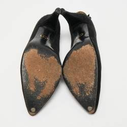 Pre Owned Dior Black Suede Pointed Toe Pumps Size 36