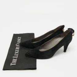 Pre Owned Dior Black Suede Pointed Toe Pumps Size 36