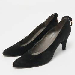 Pre Owned Dior Black Suede Pointed Toe Pumps Size 36