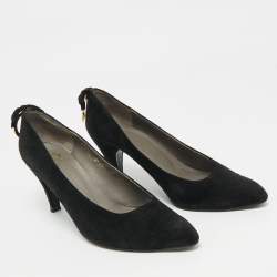 Pre Owned Dior Black Suede Pointed Toe Pumps Size 36