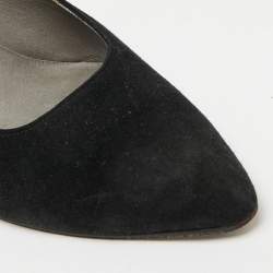 Pre Owned Dior Black Suede Pointed Toe Pumps Size 36