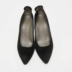 Pre Owned Dior Black Suede Pointed Toe Pumps Size 36