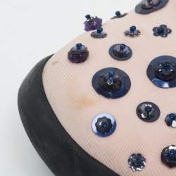 Pre Owned Dior Pink Fabric and Mesh Fusion Slip On Sneakers Size 39.5