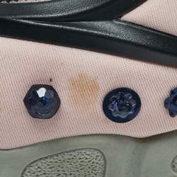 Pre Owned Dior Pink Fabric and Mesh Fusion Slip On Sneakers Size 39.5