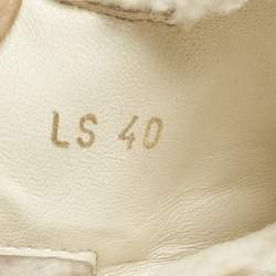 Pre Owned Dior White Shearling Dioraddict Slingback Sandals Size 40