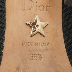 Pre Owned Dior Black Knit Fabric J'Adior Pumps Size 38.5