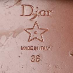 Pre Owned Dior Black Leather 30 Montaigne Knee Length Boots Size 36