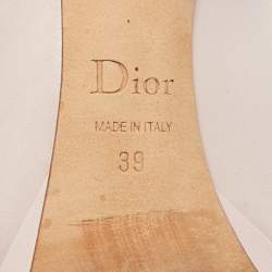 Pre Owned Dior Light Pink Leather Diorella Peep Toe Platform Pumps Size 39