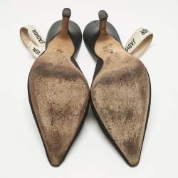 Pre Owned Dior Black Technical Fabric J'adior Slingback Pumps Size 41