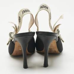 Pre Owned Dior Black Technical Fabric J'adior Slingback Pumps Size 41