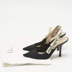 Pre Owned Dior Black Technical Fabric J'adior Slingback Pumps Size 41