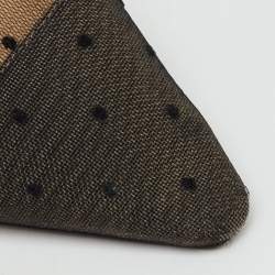 Pre Owned Dior Black Mesh and Suede J'Adior Slingback Pumps Size 38