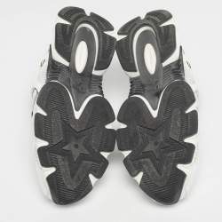 Pre Owned Dior White/Black Mesh Dior Chrono Sneakers Size 37.5