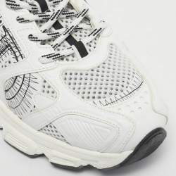 Pre Owned Dior White/Black Mesh Dior Chrono Sneakers Size 37.5