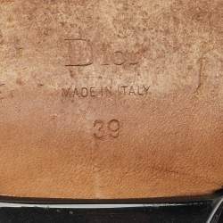 Pre Owned Dior Black Neoprene Pointed Toe Wedge Pumps Size 39