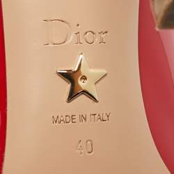 Pre Owned Dior Red Patent Leather Pointed Toe Slingback Pumps Size 40