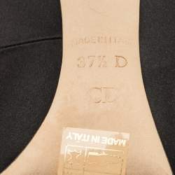 Pre Owned Dior Black Satin Comete Pointed Toe Pumps Size 37.5