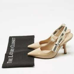 Pre Owned Dior Beige Patent Leather J'Adior Pumps Size 35.5