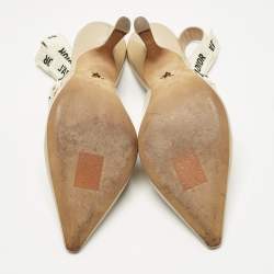 Pre Owned Dior Beige Patent Leather J'Adior Pumps Size 35.5