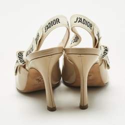 Pre Owned Dior Beige Patent Leather J'Adior Pumps Size 35.5