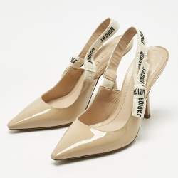 Pre Owned Dior Beige Patent Leather J'Adior Pumps Size 35.5