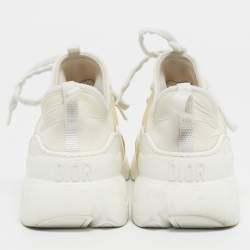 Pre Owned Dior White PVC and Fabric D-Connect Sneakers Size 35